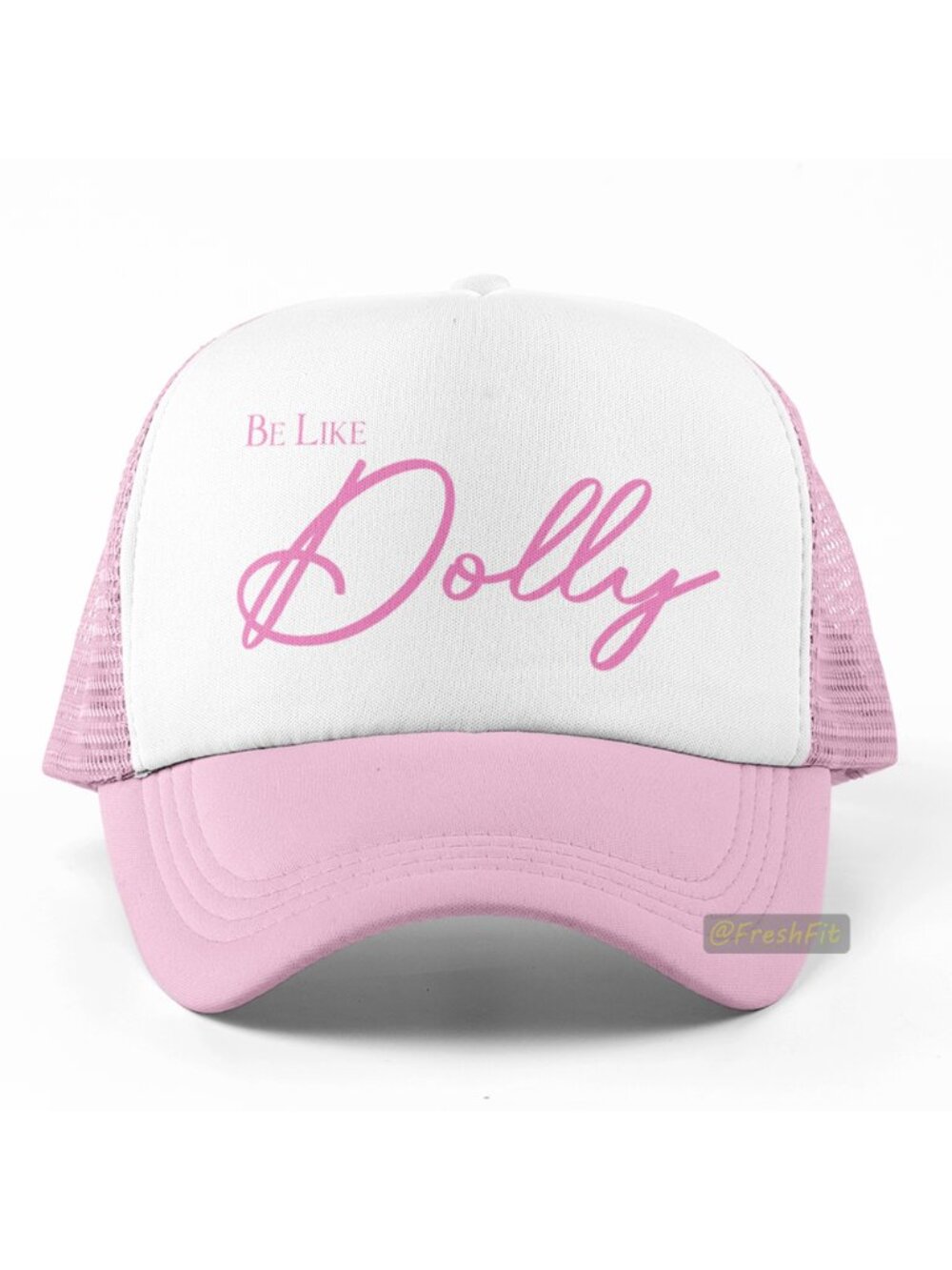 🆕Be Like Dolly Foam Trucker Hat Mesh Snapback Cap Pink/White